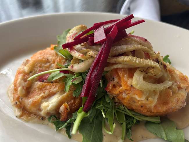 Sweet Potato Cheddar Gratin